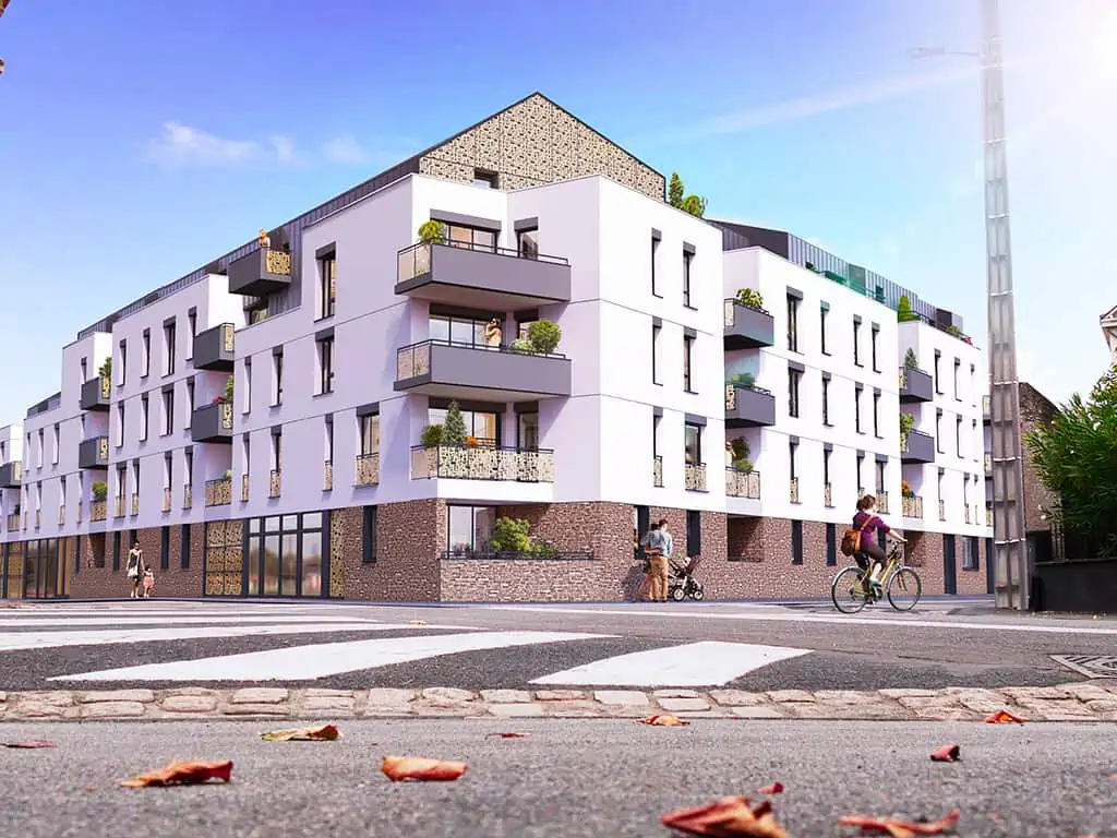 nouvelle résidence Cours Lamartine, avec 26 nouveaux logements sociaux par Nantes Métropole Habitat