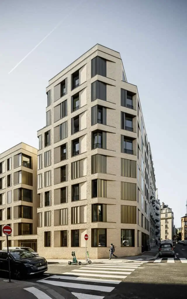 Nouvel immeuble de logements sociaux à Paris 16, rue Jasmin - MU Architecture