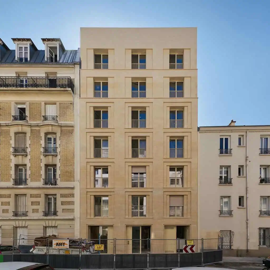 image Paris 15ème : un nouvel immeuble de logements sociaux en pierre de taille