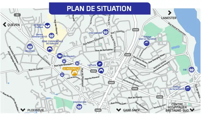 plan de situation des nouveaux logements en accession en propriété à Lorient (56)